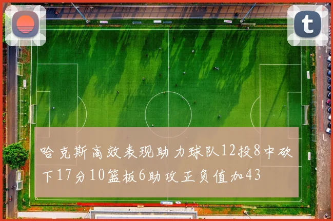 哈克斯高效表现助力球队12投8中砍下17分10篮板6助攻正负值加43